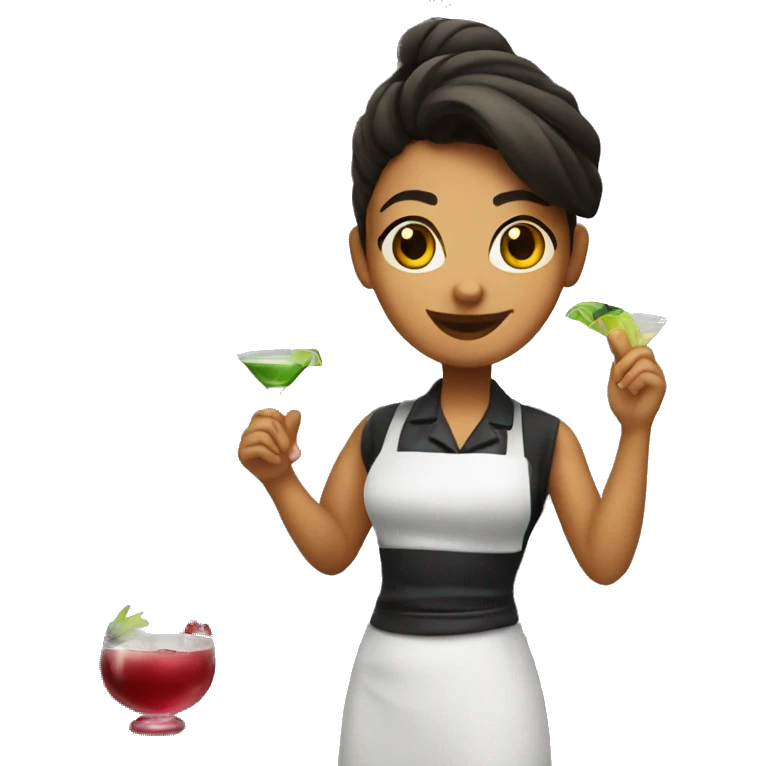 girl barman shaking a cocktail emoji