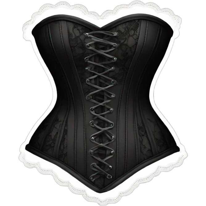 black lace corset emoji