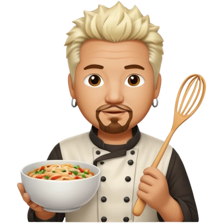 gut fieri chef holding whisk and bowl emoji