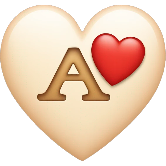 Heart with letter A  emoji