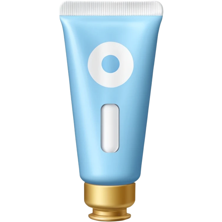 ointment tube light blue and white, thin emoji