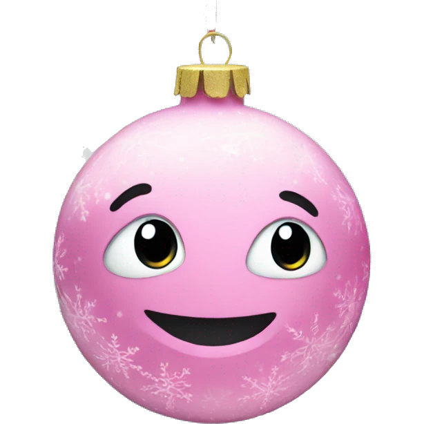 Pink Christmas ornament  emoji