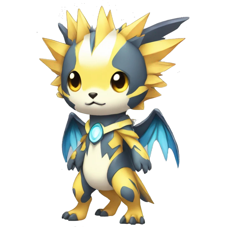 cute cool edgy sharp ethereal magical Digimon-Fakemon-animal full body emoji