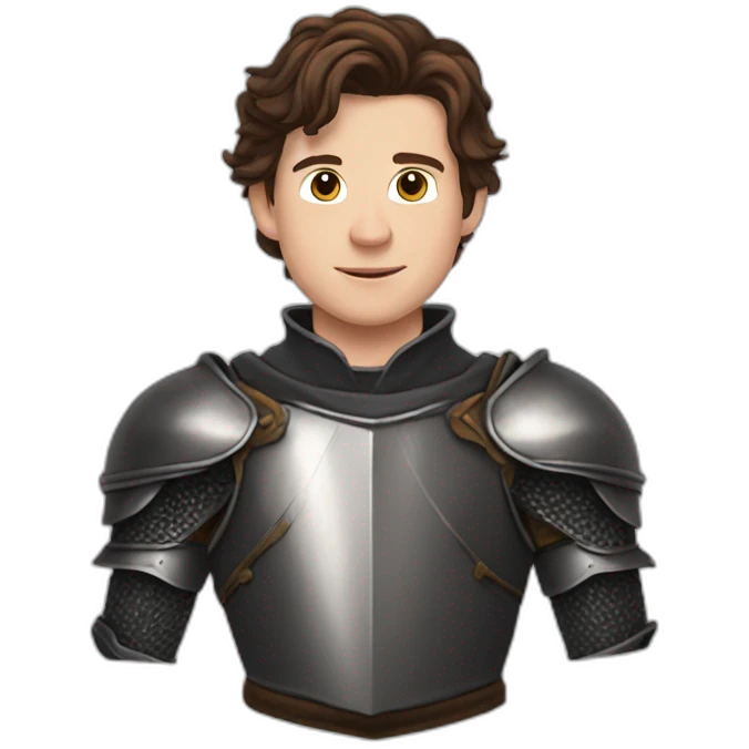 Tom holland as a Knight emoji