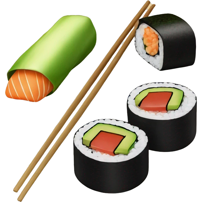 Sushi with Avocado  maki emoji