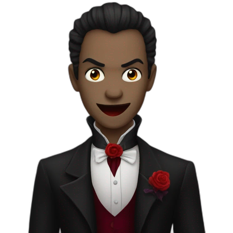Vampire in love emoji