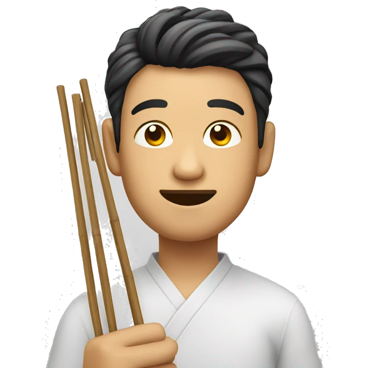 asian guy with chopsticks emoji