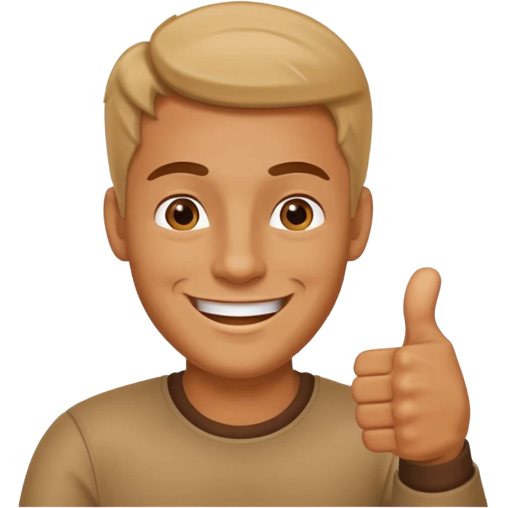 man giving a thumbs-up emoji