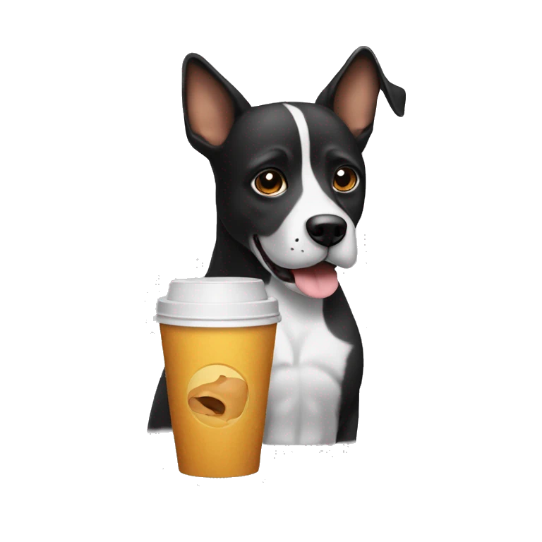 Perro café con negro emoji