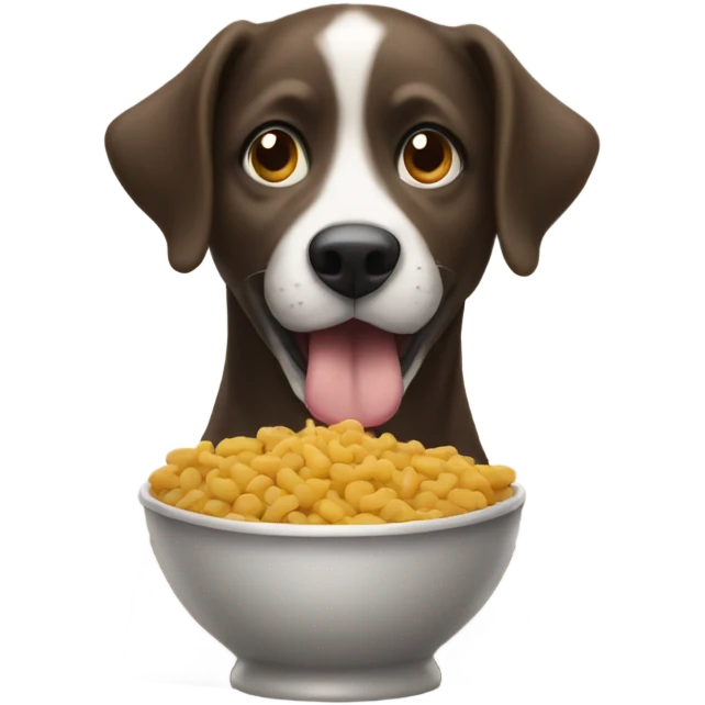 Dog eating food emoji