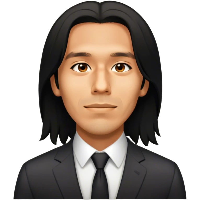 Guy with long hair wearing a suit  emoji