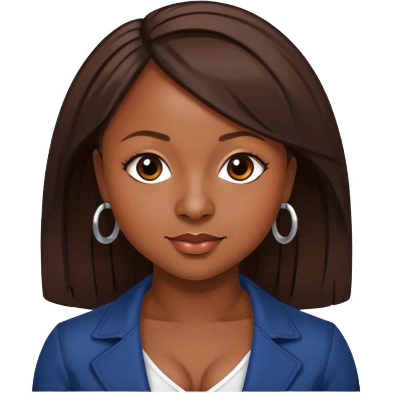 Naturi Naughton with dark brown hair emoji