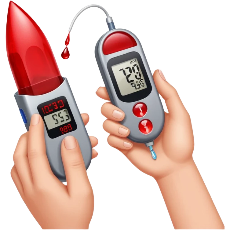 diabetes meter test finger blood emoji
