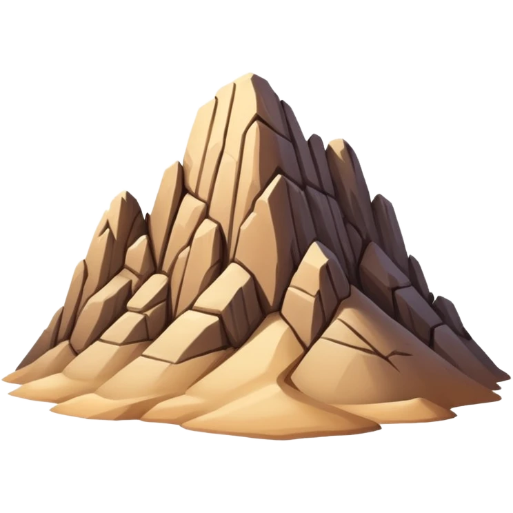 desert mountain, single large mountain, no small emojis or objects next to it, inspired by the reference image emoji