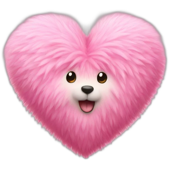 fluffy pink heart emoji