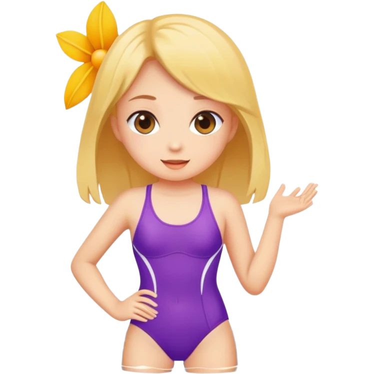 Naked girl in a swimsuit  emoji