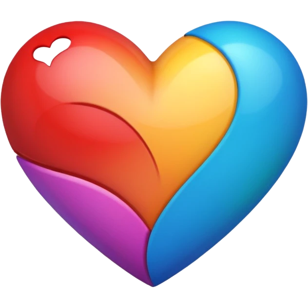 Multicoloured heart emoji