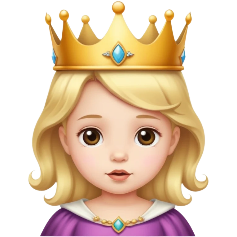 baby girl with crown  emoji