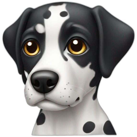 Black and White dog with spots emoji