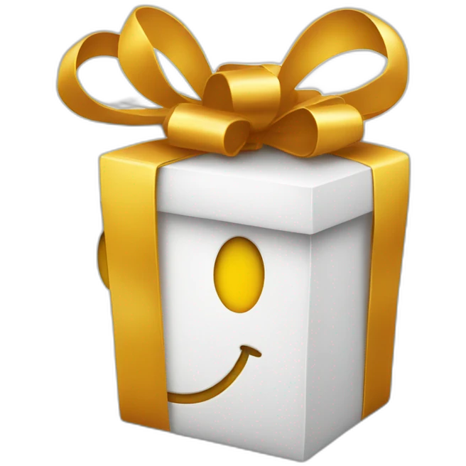 gift box with smile emoji