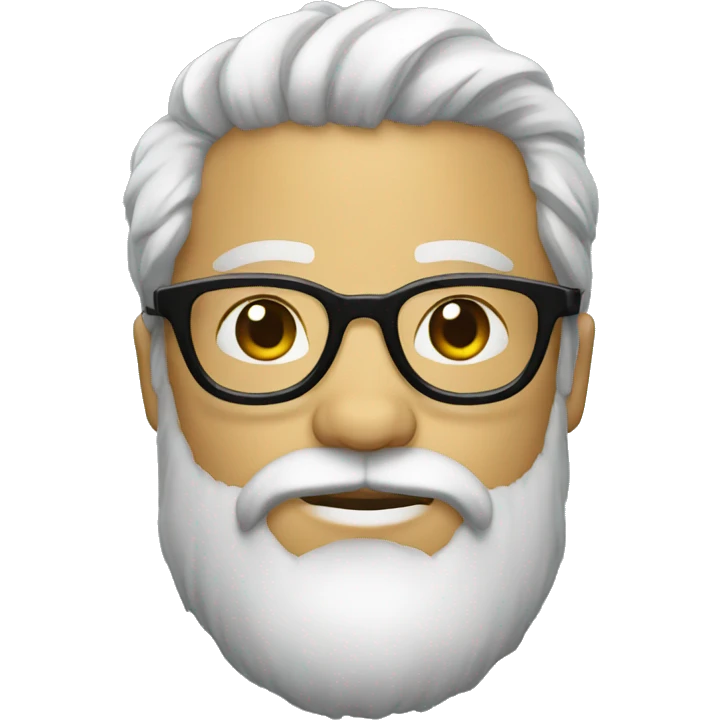 Bearded person majestic with glasses emoji