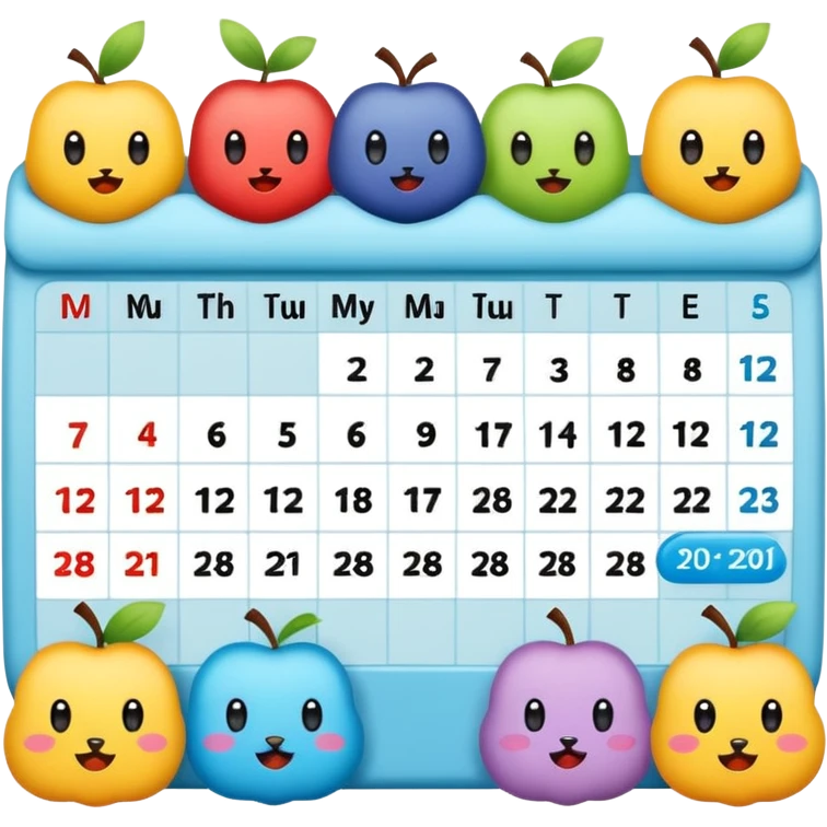 Cute calendar emoji