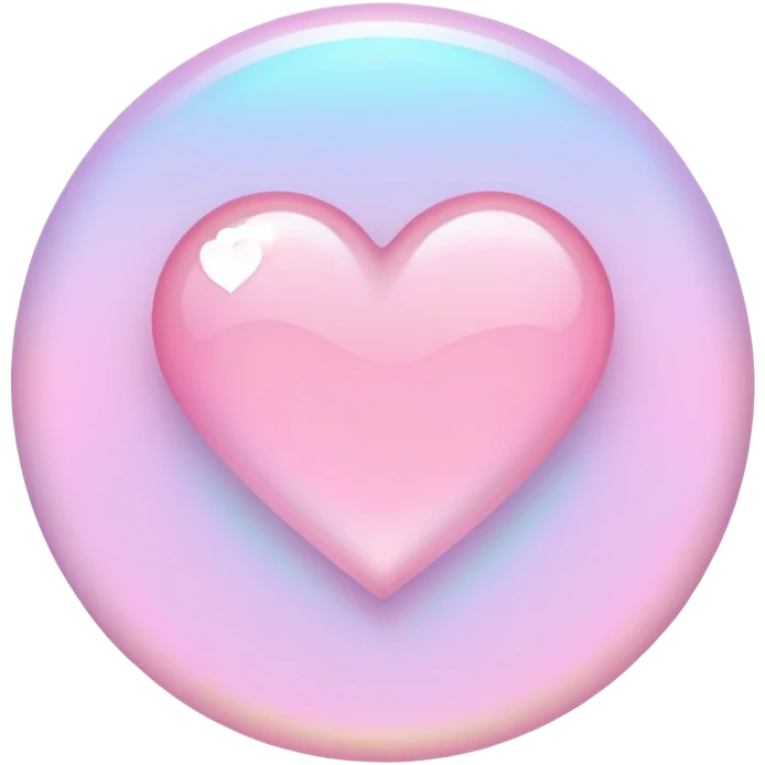 Iridescent pastel pink romantic formal elegant sophisticated cultured neat pretty beautiful nifty app icon with tiny heart  emoji