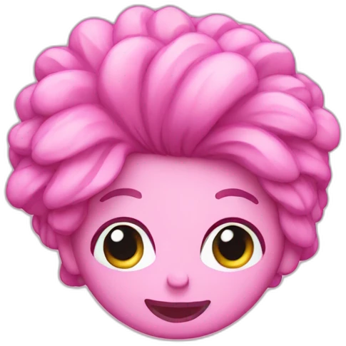 Pink bobble emoji