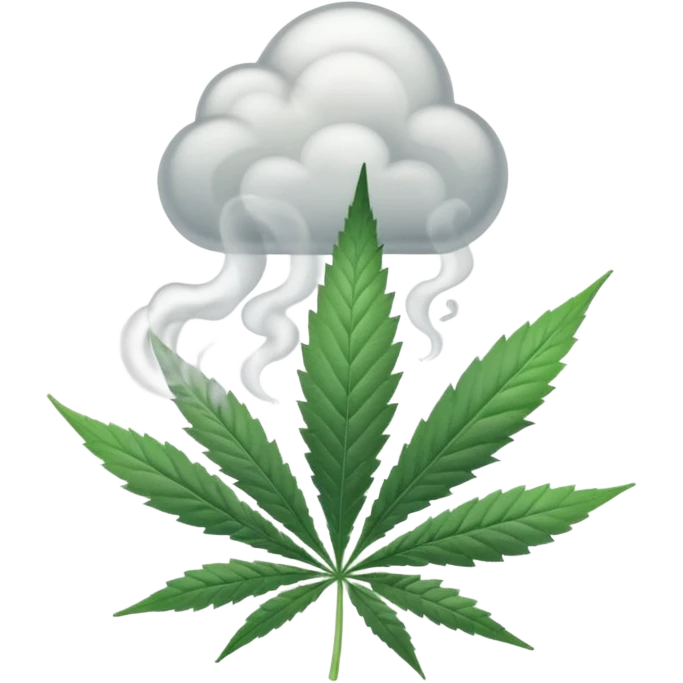 smokin cannabis emoji