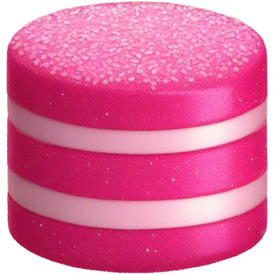 Hot pink ricecake with glitter  emoji