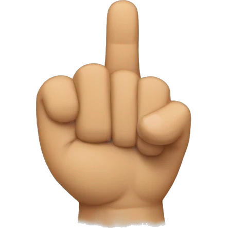 a climbers thumb down, with fingers taped and full of chalk emoji