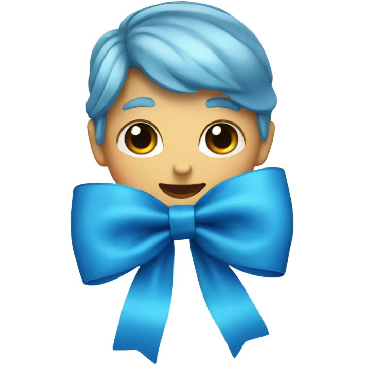 Blue bow emoji