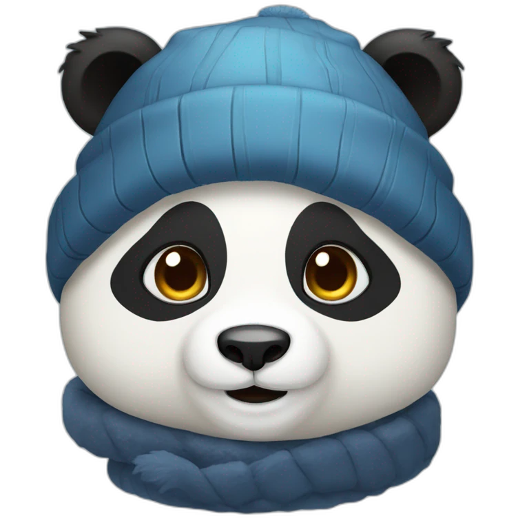 winter panda emoji