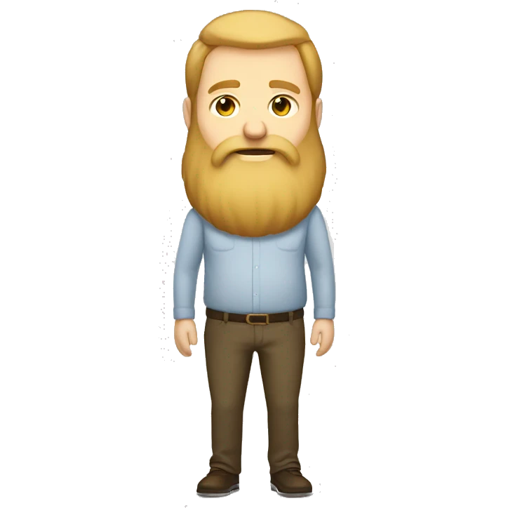 Caucasian male with long, golden hair, big beard, and obese. emoji