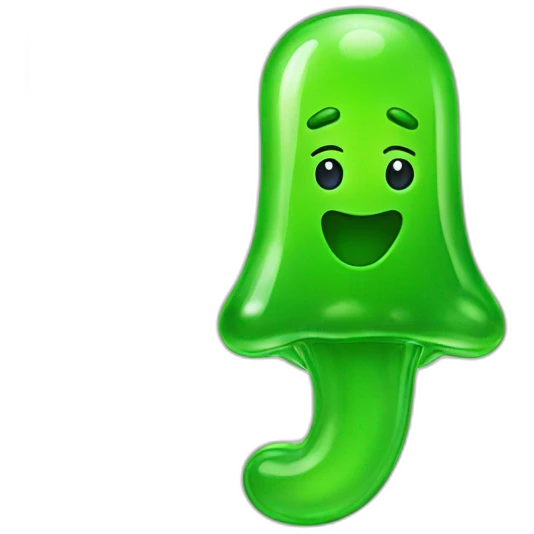 Green gummy emoji