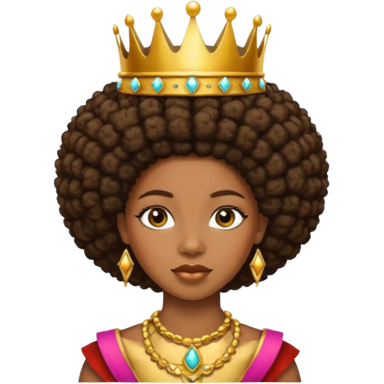 afro princess emoji