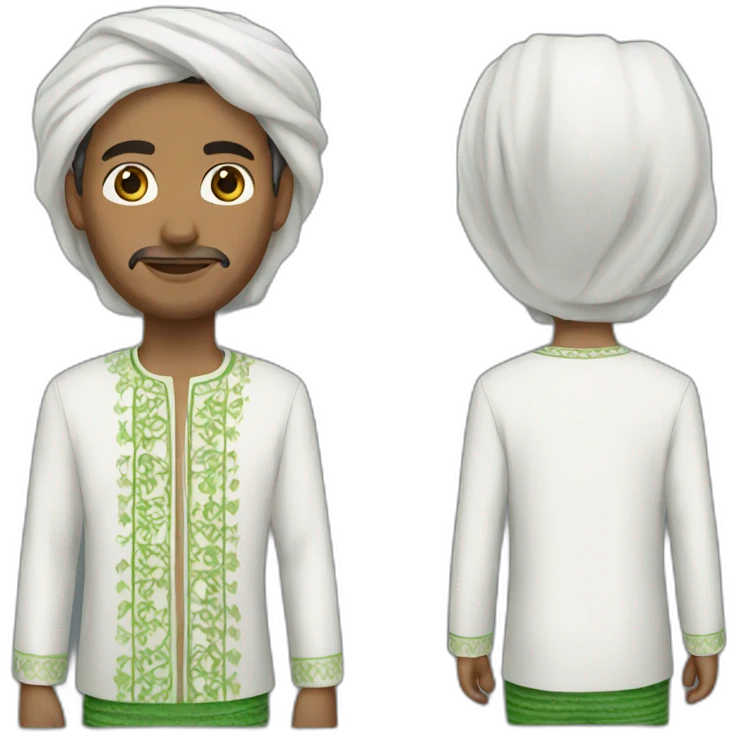 Man with algeria clothes  emoji