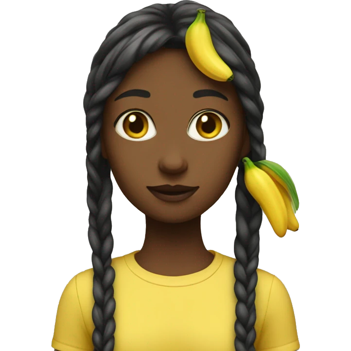 Girl with banaa emoji