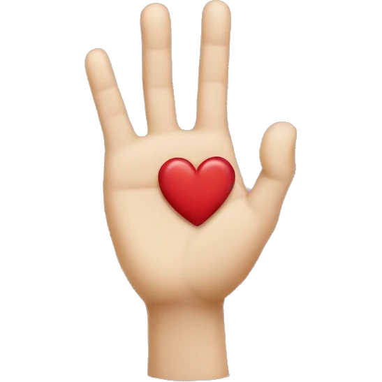 Heart from fingers emoji