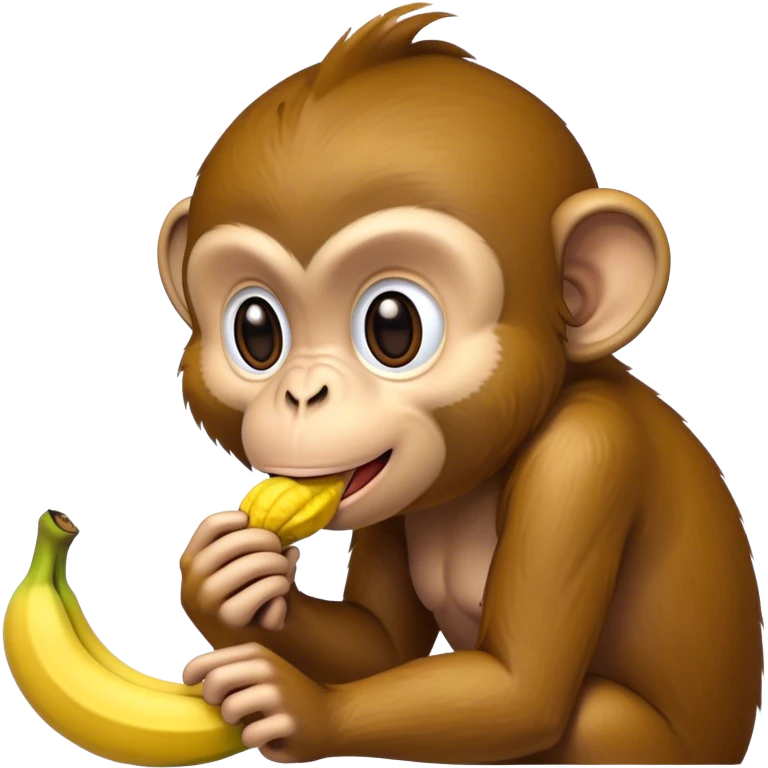 Monkey sucking on a banans emoji