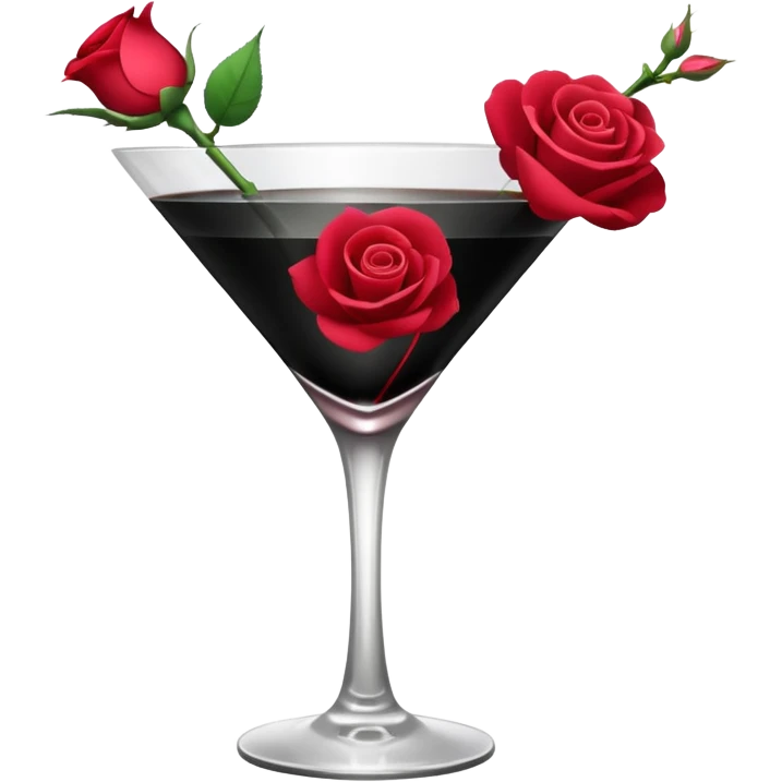 🍸+🍹+🖤+🌹 emoji