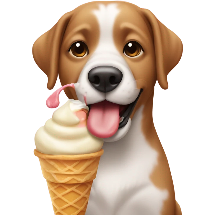 dog licking ice cream emoji