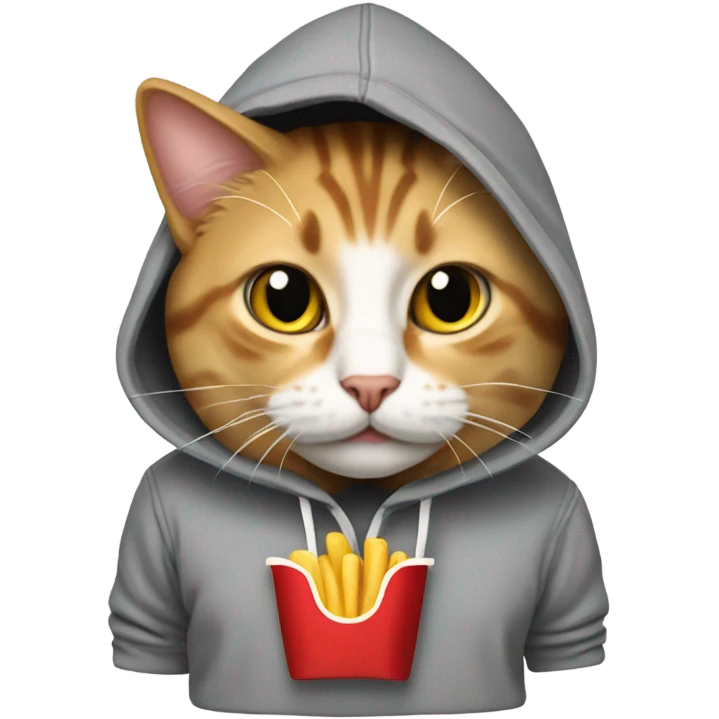 Cat with a IN-N-OUT hoody  emoji