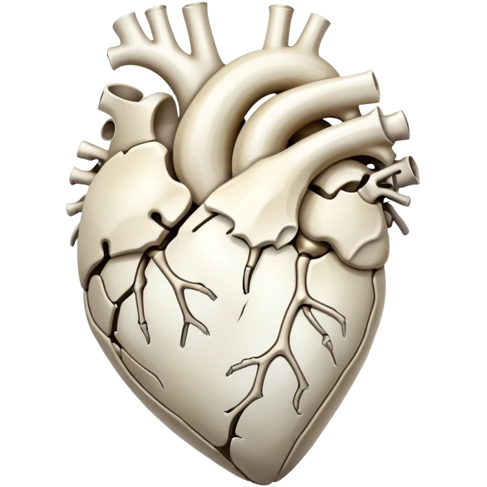 Heart made of bones emoji
