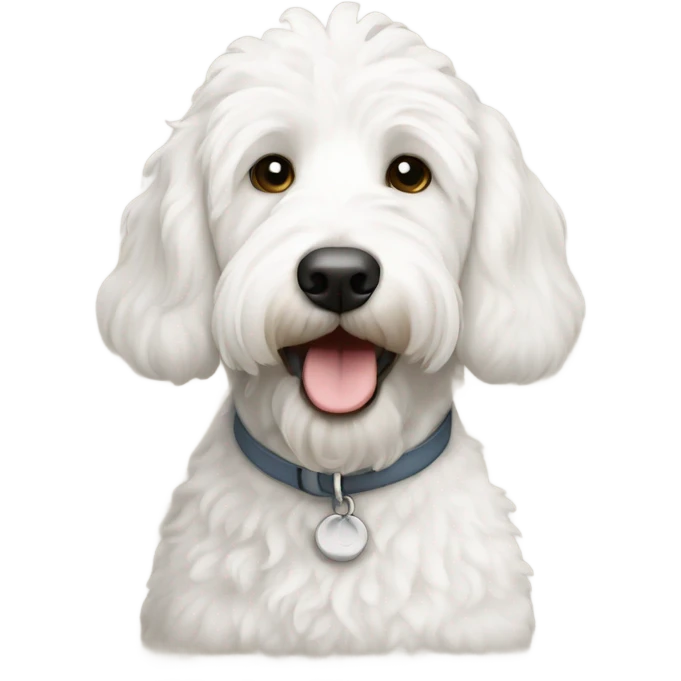 White goldendoodle  emoji