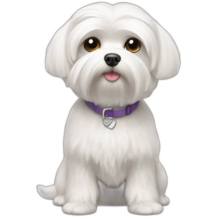 6 pound maltese with short hair emoji
