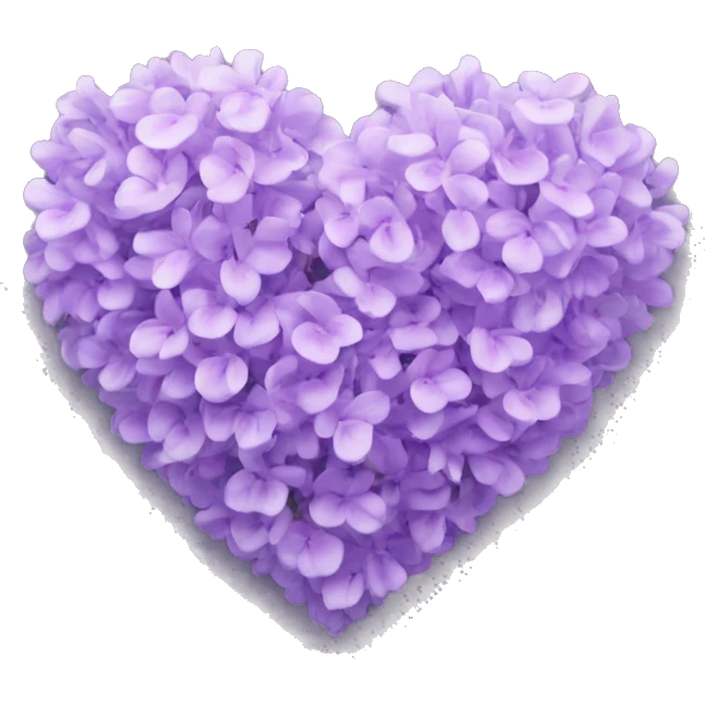 Lilac heart  emoji