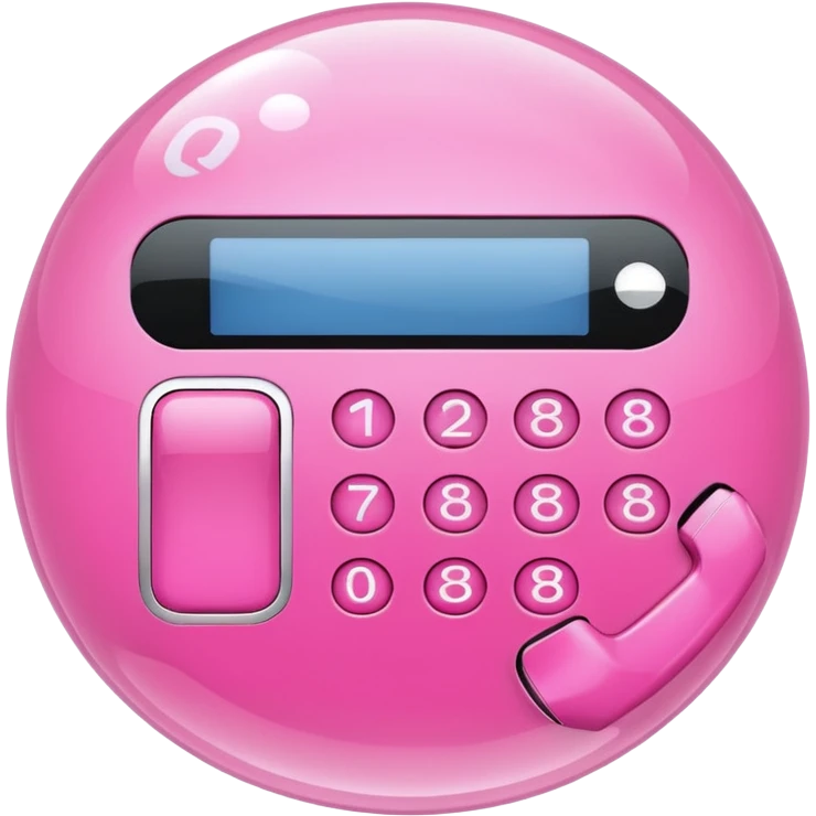 pink phone call \caller id bubble emoji