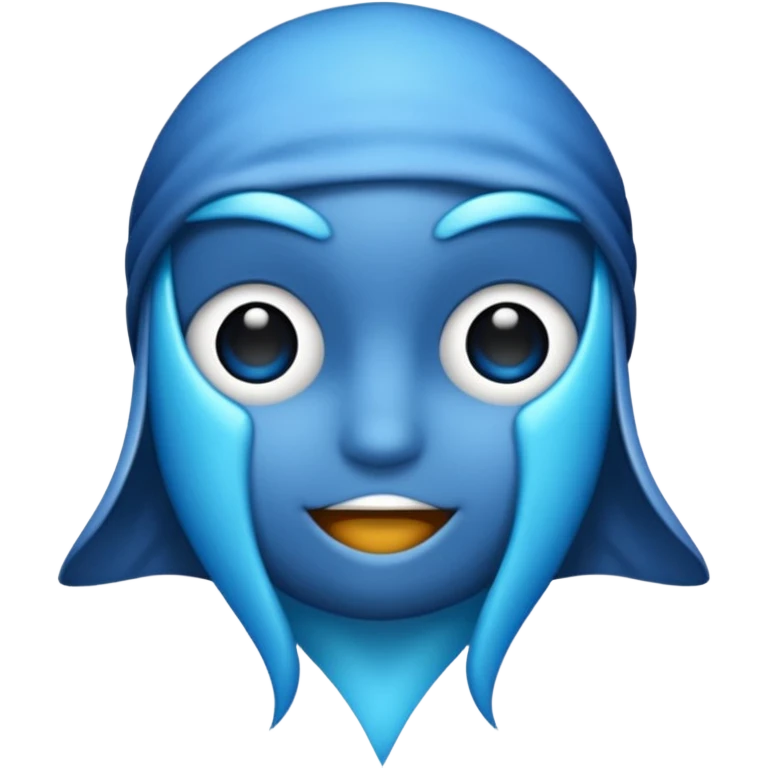 Laço azul escuro emoji