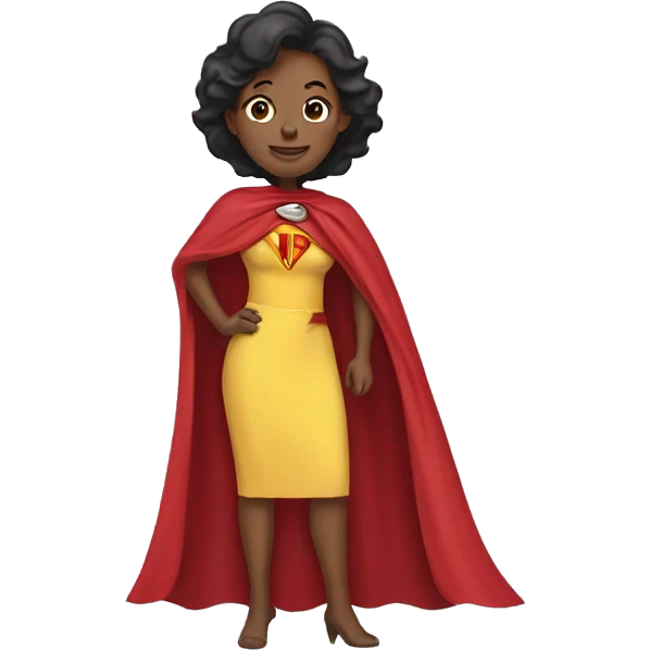 Supermom with a cape emoji